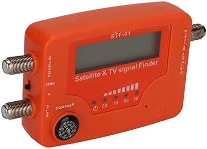 Shanrya Satellite TV Signal Finder, Digital Satellite Signal Meter Accurate Quicker Tuning with LCD Blue Backlight for Signal Measurement