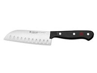 WÜSTHOF Gourmet 7" Hollow Edge Santoku Knife, Black