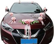 MoreChioce Wedding Car Flower Decoration, Artificial Flowers Wedding Car Decoration Large Car Bow for Car Decoration Wedding New Homes Party Celebration,#A