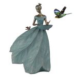 DiliComing Bird-Feeder Fairy Garden-Statue Bird Bath Garden-Decor - 23 Inch Angel Girl Statue for Livingroom, Resin Women Statue for Yard and Indoor Decor 15.25 x 9.5 x 23.25 Inch