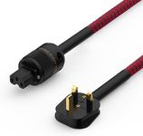 Tertullus Audiophile Power Cable Hifi Power Cable Ofc Power Cord Male To Female Home Audio Cable For Hifi Cd Tube Amplifier (1m, p25-red and black net)