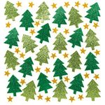 Baker Ross AR713 Glitter Tree, Christmas Stickers for Arts and Crafts (Pack of 100), Assorted