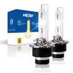 wideep D2S Xenon HID Headlight Bulbs, 6000K 35W 85V, Car Headlight Lamp Replacement Bulb for High Low Beam, 2 Pcs