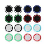 Anzailala 8 Pairs/16 PCS Controller Silicone Joystick Thumb Grips Caps,Luminous and Non-Slip,Suitable for 360, PS2,PS3, PS4