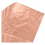 KUUQA 100 Sheets Rose Gold Imitation Leaf for Gilding Crafting,Arts Project Crafting Decoration(14x14cm)