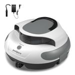 POOLPURE 2026 Robotic Pool Cleaner Cordless Automatic Pool Vacuum with Dual Hall-effect Sensors, 100 Min Runtime, 5000mAh, Fits 90m² Flat Above-Ground Pools, Innovative Steering Wheel System