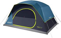 Coleman 8-Person Dark Room SkyDome Camping Waterproof Dome Tent l with More Headroom & 5 Minute Set Up with Fixed Pre-Attached Poles (Get Complimentary 2 Coleman BYOT Camping Nightout Event Passes)