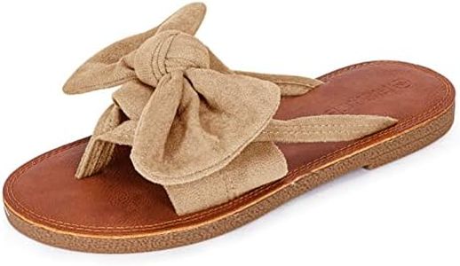 FISACE Womens Slip On Flip Flops Ring Toe Strappy Casual Summer Gladiator Flat Sandals