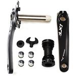 FOMTOR Bicycle Crank Arm Set BCD 104 Road Mountain Bike Crankset with Bottom Bracket and Chainring bolts 170mm Crank Arm (Black)