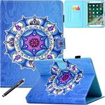 9-10.5 Inch Tablet Case, Newshine PU Leather Anti Slip Stand Folio Case for New iPad 9.7 2017/2018, iPad 2/3/4, Galaxy Tab S2/S3 9.7, Kindle Fire HD 10 and Other 9.7 10.1 10.5 Models - Western Flower