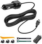 Range Tour Dash Camera Car Charger, Micro USB and Mini USB Interfaces,Driving Recorders Power Cord 3.5m/11.5ft 12V/24V to DC5V 2A (I Interface)