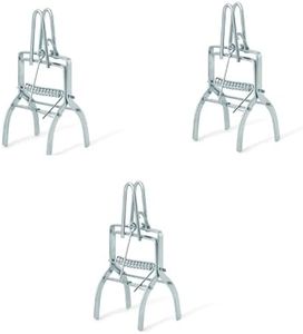Pest-Stop Claw Mole Trap - Humanely Traps Moles - Powerful Jaws - Long Handle - Robust - Rust Resistant - Reusable - Pack of 3