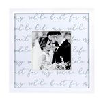 Pearhead Wedding Script Picture Frame, Newlyweds Gift, Wedding Registry, Bridal Shower Gift, White