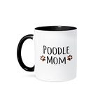 3dRose Mug_154176_4 "Poodle Dog Mom, Ceramic, Black/White