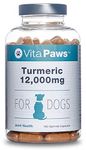 Curcumin/Turmeric 180 Capsules for Dogs 1500mg with Piperine | Popular Supplement for Joint Support | Manufactured in The UK