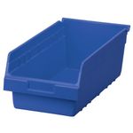 Akro-Mils 30088 Plastic Nesting ShelfMax Storage Bin Box, (18-Inch x 8-Inch x 6-Inch), Blue, (8-Pack)