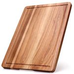 Gtencemen Acacia Wood Cutting Boards for Kitchen, Wooden Chopping Board with Side Handle and Juice Groove, 15" X 11" Carving Board, Butcher Block, Cheese Charcuterie Boards for Meat, Fruit, Steak