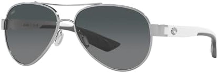 Costa Del Mar Polarized Sunglasses Womens - Loreto Aviator Designer Sunglasses for Women with 100% UV Protection Size 56 580G, Palladium, 56
