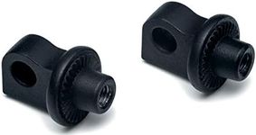 Kuryakyn 6775 Motorcycle Foot Control Component: Adjustable Stop Splined Peg Adapters, Satin Black, 1 Pair