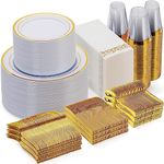 Goodluck 700 Piece Gold Dinnerware 