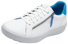 Ergon Denver Zip & Lace-Up Sneakers for Men (White, Numeric_5)