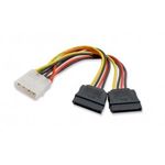 Cablecc IDE to dual SATA II 15p Y Splitter 10cm hard disk Power supply Extension Cable