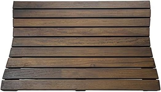 DecoTeak, Teak Shower Mat, Teak Shower Mat for Inside Shower, Teak Bath Mat, Wood Bath Mat, Wood Shower Mat, Teak Shower Mats, Teak Bathroom Mat, 23" x 15", Brown