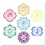 GORGECRAFT Chakra Flower Stencil 30x30cm Lotus Template Yoga Om Symbols Meditation Mandala Floral Pattern Reusable Drawing Stencils for Painting on Wood Wall Furniture Canvas Fabrics DIY Crafts Decor