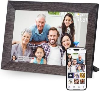 10.1 Inch Digital Picture Frame WiFi,1280x800 HD IPS Touch Screen,Electronic Photo Frame for Gifting, 32GB Storage,Auto-Rotate,Wall Mounted, Easy Setup,Send pictures/videos and Wishes via Uhale App
