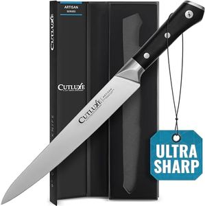 Cutluxe Turkey Carving Knife – 9" Carving Knife for Meat – Razor Sharp & Full Tang – High Carbon German Steel – Ergonomic Handle Design – Artisan Series