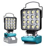 Cordless LED Work Light for Makita 18v Battery,Flood Lights for Makita Light 48W Compact Lighting,Portable Spotlight with Type C & USB Fast Charge PD 3.0/18W (No Battery)