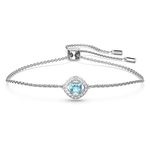 Swarovski Angelic Square bracelet, Blue, Rhodium plated, from Swarovski Angelic Square Collection