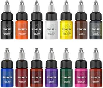 PFARRER Ink Color Set 1/2 oz (15ml) Vegan-Friendly USA Standard Pigment Supply 14 Colors Pigment Kit Ink TI7003-15-14