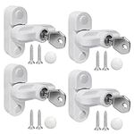 Aongray Window Sash Jammer Locks Set,4 Pack Zinc Cast Alloy Window Anti-Theft Lock Buckle,Extra Security Locks for uPVC Window & Doors and Home Security