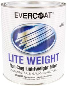 Evercoat Lite Weight Body Filler - Clog-Free Body Filler for Aluminum, Fiberglass & More - 128 Fl Oz