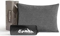 Ivellow Memory Foam Travel Pillow Compressible Camping Pillow for Sleeping Shredded Memory Foam Pillow Compact Firm Supportive Travel Pillow for Adults Kids Outdoor Backpacking Hiking Essential Gear