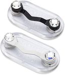 Readerest Magnetic Eyeglass Holders, Made In USA, 2 Pack (White w/Crystals & Black w/Crystals)