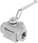 Ufixed 3 Way 3/4" High Pressure Hydraulic Ball Valve Pressure Washer Ball Valve 4500 Psi 3/4 Inch Npt Dn10 Ball Valve With Handle Replacement