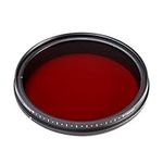 Fotga 77mm Optical Circular Adjustable Infrared Filter IR Pass Filter X-Ray Filter Variable From 530nm to 750nm Six-in-One Lens Filter for Infrared Photography