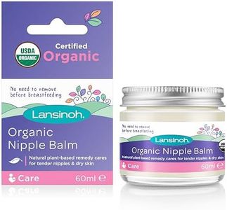 Lansinoh Organic Nipple Balm 60ml Natural Breastfeeding Cream Tasteless Odourless Dry Skin Nipple Cream Breast-feeding Pregnancy Creams Hospital Bag Maternity Essentials Postpartum Essentials New Mum