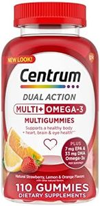 Centrum Multigummies Omega 3 Gummy Multivitamin for Adults, Fruit, 110 Count