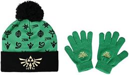 Zelda Fleece and Knitted Cuff Hat with Gloves Set for kids