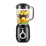 Professional Countertop Blender, Bear Smoothie Blender 3 Speed Blender for Kitchen with Self-Cleaning and 40oz BPA Free Cup, Countertop Blender for Shakes and Smoothies (700W,1.5L)