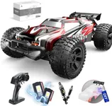DEERC 9206E DIY Extra Shell 1:10 Scale Large RC Cars,48+ KM/H Hobby Grade High Speed Remote Control Car for Adults Boys,All Terrain 4WD 2.4GHz Off Road Monster RC Truck with 2 Battery for 40+ Min Play