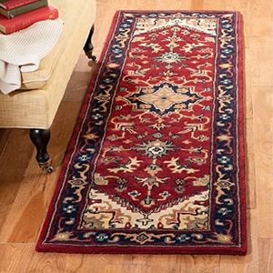 (red, 0.6mx3mrunner) - Safavieh HG625A-210 Heritage Red Runner: 0.61m x 3.05m Rug