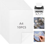 Yimomoyi 10 Piece Water Soluble Embroidery Stabilizer, A4 Embroidery Water Soluble Stabilizer, Dissolvable Embroidery Paper for Machine Embroidery and Hand Stitching (10 Piece)