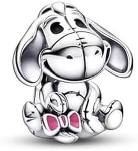 polengju Film Cartoon Characters Charms for Women Beads Dangle Bracelet Necklace 925 Sterling Silver with 5A Cubic Zirconia,Mother's Day Birthday Christmas Ainmation Jewelry Collection Gifts, Silver