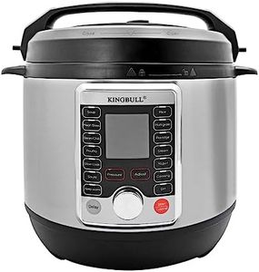 KINGBULL 12-in-1 Electric Pressure Cooker, Slow Cooker, Rice Cooker, Steamer, Sauté, Yogurt Maker & Warmer, One-Touch Programs,Support DIY,Stainless Steel/Black. (8 Quart)