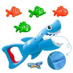 Baby Bath Toys Swimming Pool Shower Gifts Fun Bath Baby Toy for 3+ Year Olds Boy Girl Toddler Summer Bathtub Water Toys Shark Grabber Toy Fish Game Set Bath Toys No Mold for Kids Ages 3 4 5 6 7 8