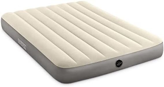 Intex 64102E Dura-Beam Standard Single-High Air Mattress: Fiber-Tech – Full Size – 10in Bed Height – 600lb Weight Capacity – Pump Sold Separately